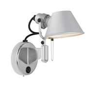 Applique Murale LED Tolomeo Micro Faretto à Intensité Variable avec Interrupteur, Aluminium 3 000 K