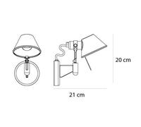 Tolomeo Micro Faretto LED - Applique murale 3000K/461lm/CRI=90