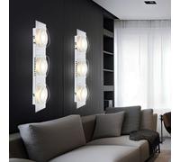 Applique Murale LED Treppenhauslampe Verre Couloir 3 à Flammes 2er Set