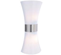 Applique murale LED Up & Down Lampe d'éclairage Lampe de terrasse Acier inoxydable opale H 35 cm