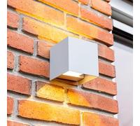 Applique murale LED Up & Down Cube - IP65 Applique murale - Gris - 6 Watt 660 lumens - Moderne - Aluminium - Lampe d'extérieur - Faisceau lumineux ajustable 5-100° - Lumière blanche chaude 3000K