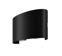 Applique Murale LED Up Down Extérieure Aluminium Noir IP54 B:12 Cm 3000 K