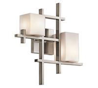 Applique Murale LED Verre Métal Design Linéaire Moderne CUBO Hall Hôtel Lampe