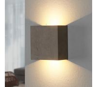 Applique murale LED Yva Lindby, gris, Couloir, Béton, Moderne, Applique Murale LED