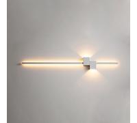 Applique murale linéaire à LED moderne, lampe murale d'intérieur simple et longue, luminaire mural en métal de 24" à 36", applique murale en aluminium 3000K, luminaire d'éclairage pour chambre à cou