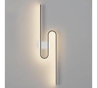 Applique Murale linéaire au Design Moderne, LED Blanc Chaud 3 000 K, Design Minimaliste et géométrique, idéale pour Un Balcon, Une Chambre, Un Salon ou Un Bureau. Lampe de Chevet
