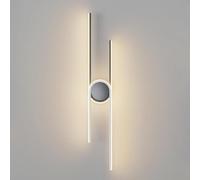 Applique Murale linéaire au Design Moderne, LED Blanc Chaud 3 000 K, Design Minimaliste et géométrique, idéale pour Un Balcon, Une Chambre, Un Salon ou Un Bureau. Lampe de Chevet