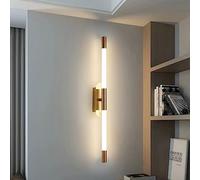 Applique Murale Linéaire Dorée, Orientable, Longue Bande LED De 58 Cm (23 Pouces), Luminaire Mural Moderne, Applique Murale Dorée pour Salle De Bain, 10 W, éclairage Décoratif 3 Color Mode