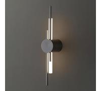 Applique Murale Linéaire En Laiton à Intensité Variable Câblée Longue Bande LED Luminaire Mural avec Télécommande Décoration Murale pour Chambre à Coucher Chevet Salon Lampe Murale Intérieure