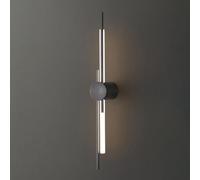 Applique Murale Linéaire En Laiton à Intensité Variable Câblée Longue Bande LED Luminaire Mural avec Télécommande Décoration Murale pour Chambre à Coucher Chevet Salon Lampe Murale Intérieure