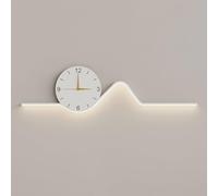 Applique Murale linéaire LED au Design Nordique ondulé, avec Horloge Murale créative, idéale pour Le Salon, la Chambre, Le Couloir ou Toute Autre pièce de décoration.