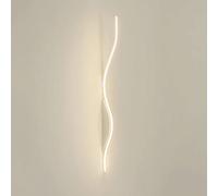 Applique Murale linéaire LED Moderne 3 000 K à Effet ondulé - Bande métallique Fine avec Abat-Jour en Silicone pour Un éclairage décoratif de Couloir