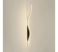 Applique Murale linéaire LED Moderne 3 000 K à Effet ondulé - Bande métallique Ultra-Fine avec Abat-Jour en Silicone, Design Simple et Long pour Un éclairage décoratif de Couloir