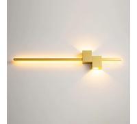 Applique Murale Linéaire Led Moderne À 3 Couleurs Et Intensité Variable, 93 Cm, Dorée, Idéale Pour Le Salon, La Chambre Ou Le Couloir./Or/62 Cm