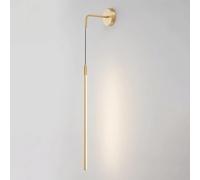 Applique murale linéaire mince moderne d'intérieur noire à longue bande LED luminaire mural en laiton brossé applique murale du milieu du siècle lampe murale industrielle de ferme pour chambre à