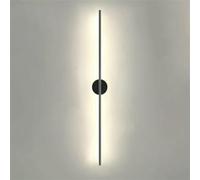 Applique Murale Linéaire Noire D'Intérieur, Longue Bande Lumineuse Minimaliste, Style Lanterne Moderne (60 Cm)/80 Cm