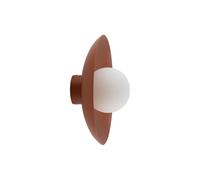 Applique Murale Loft Salon Rouge Brique Ø28cm Intemporel G9 Wandleuchte Blendarm
