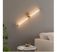 Applique murale longiligne néon LED laiton - Natys