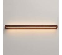 Applique Murale Longue en Bois Intérieur LED Applique Murale Linéaire en Bois de Noyer Appliques Murales avec Abat-Jour en Acrylique Lampes Murales Créatives Modernes pour Chambre à Coucher, Salon(100