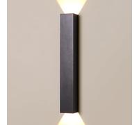Applique Murale Longue Noire Moderne à LED, rectangulaire, éclairage de Porche, 6 W, 3 000 K, câblée, en Aluminium, pour Chambre, Couloir, Salon, escaliers