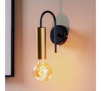 Applique murale Loppe Luminex, dimmable, doré, Salon / Salle à manger, Métal, Moderne, Applique Murale