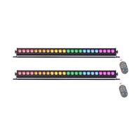 Applique Murale, Lot de 2 barres lumineuses murales 60 W RGB 24 LED avec télécommande DMX for scène, mariage, église, musique, danse, DJ, fête