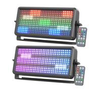 Applique Murale, Lot de 2 projecteurs stroboscopiques 120 W RGBW LED 4 en 1, éclairage mural, effet DMX512, barre lumineuse for scène, DJ, fête, discothèque, mariage, karaoké
