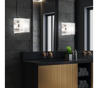 Applique Murale Lumière De L'Escalier Couloir Cristal G9 Glas Partie Dépoli 2er