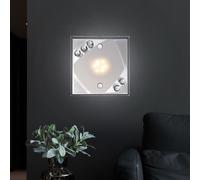 Applique murale LED 4 watts, éclairage projecteur en verre satiné, cristaux Globo 41713-1