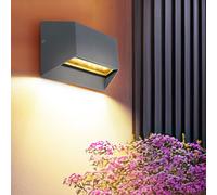 Applique Murale Lumière Extérieure Lampe de Balcon Terrasse Aluminium Grise LED