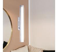 Applique murale applique murale LED moderne avec variateur tactile argent, métal, 1x LED 8,6W 600Lm 3000K, LxPxH 42x4x9 cm, WOFI 4402.01.01.7000