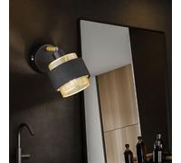 Applique Murale Lumière pour Salle à Manger Couloir Spot Pivotant Tissu Or NOIR