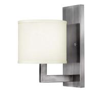 Applique Murale Luminaire Acrylique Toile Acier Nickel Hb 17,1 CM Couloir 2 Feux