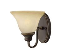 Applique Murale Luminaire Couloir Vintage-Design Acier Aspect Albâtre Bronze H