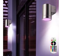 Applique Murale Luminaire de Façade IP44 Télécommande Dimmable RGB LED 2er Set