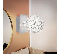 Applique Murale Luminaire de Salon Aluminium Cristaux Flurstrahler Bille H 11cm