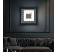 Applique murale lampe de chambre à coucher cristaux LED spot mural chromé, acrylique, 1x LED 6W 520Lm 3000K, LxlxH 18x18x9,6 cmcm