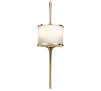 Applique Murale Luminaire de Salon IP44 LED Verre Salle de Bain Laiton Poli