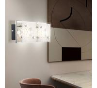 Applique Murale Luminaire De Salon LED Cristaux Verre Motif Satiné