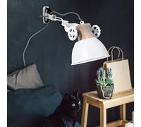 Applique murale en bois, luminaire mobile pour chambre à coucher, applique murale industrielle, 1x E27, LxH 30,5 x 10,5 cm, Steinhauer 2752W