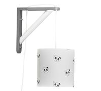 Applique murale lumineuse en coton blanc