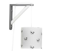 Applique murale lumineuse en coton blanc