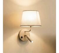 Applique murale Maja, sable, textile, lampe de lecture, hauteur 25 cm Maja TK Lighting, dimmable, beige, Chambre à coucher, Textile / Tissu / Soie
