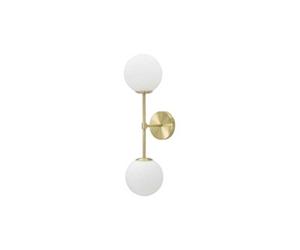 Applique murale Mauro Ferretti Glamy double en métal et verre