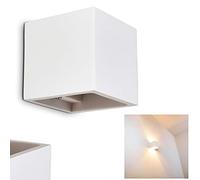 Applique murale Mazara en céramique blanche, effet up & down, 1 x G9 - douille, applique intérieure pouvant être peinte avec des couleurs usuelles, ampoule(s) non incluse(s)