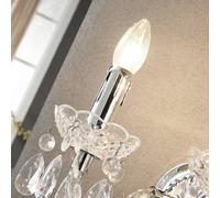 Applique murale Merida Lindby, dimmable, transparent, Salon / Salle à manger, Matière Plastique, Antique, Applique Murale