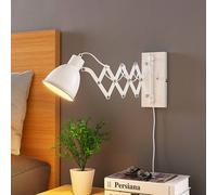 Lindby Applique Murale Merle (Moderne) en Blanc Métal e. a. pour Chambre à coucher (1 lampe,à E14), Applique, Lampe Murale, Eclairage, Luminaire Mural