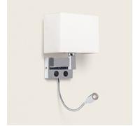 Applique Murale Métal avec Flex LED de Lecture Waldorf Argent