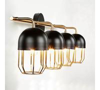 Applique Murale Métal B: 85 Cm En Or Noir 4X E14 Métal Salon