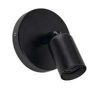 Applique Murale Métal E27 Ø 9,8 Cm Orientable Noir Lit Canapé Spot